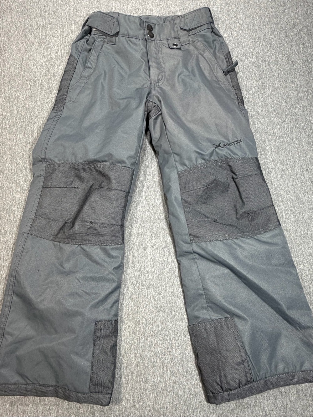 Arctic Youth Snow Pants Ski Insulated Reinforced Panels Gray Size Small